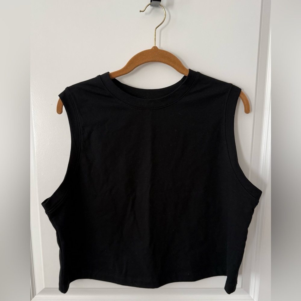 a new day Black Muscle Tee